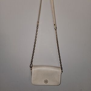 Tory Burch Elegant Cream Crossbody Bag